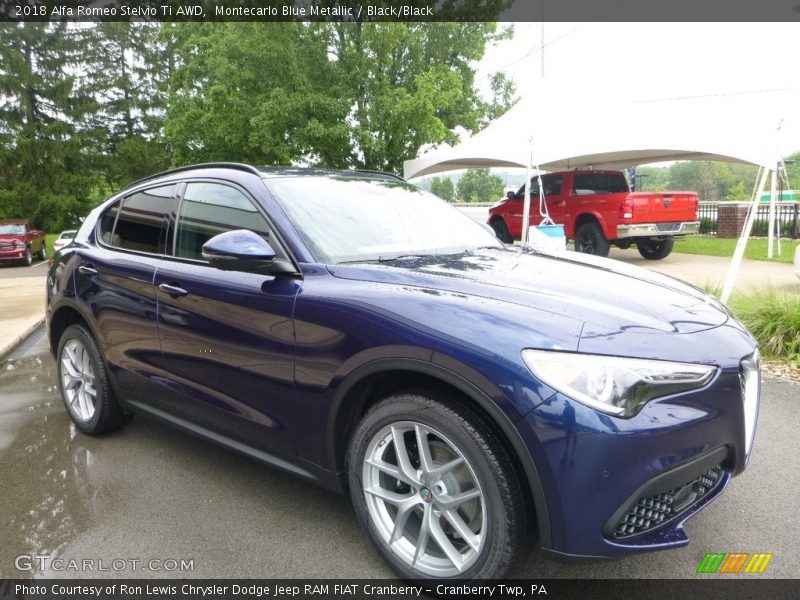 Montecarlo Blue Metallic / Black/Black 2018 Alfa Romeo Stelvio Ti AWD