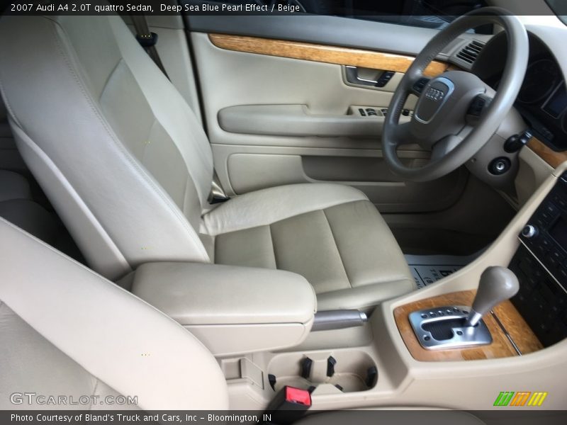 Deep Sea Blue Pearl Effect / Beige 2007 Audi A4 2.0T quattro Sedan