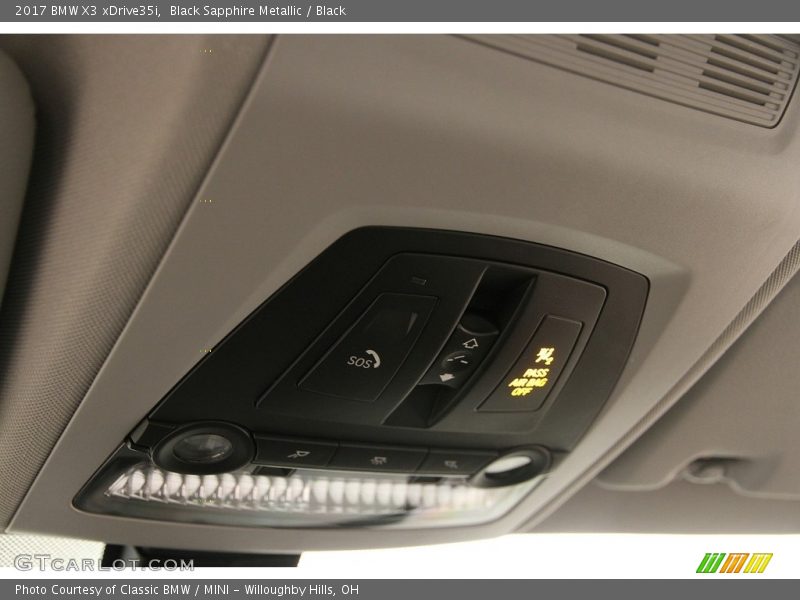 Black Sapphire Metallic / Black 2017 BMW X3 xDrive35i