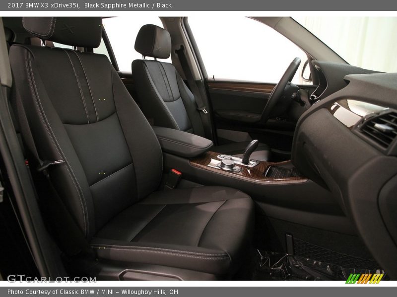 Black Sapphire Metallic / Black 2017 BMW X3 xDrive35i