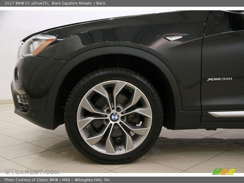Black Sapphire Metallic / Black 2017 BMW X3 xDrive35i