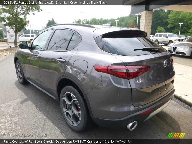 Stromboli Gray Metallic / Black/Black 2018 Alfa Romeo Stelvio Sport AWD