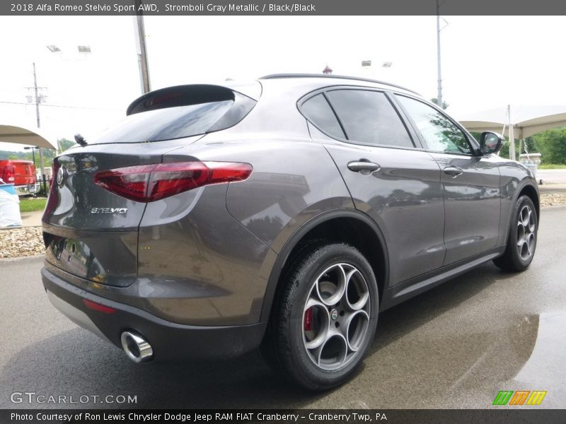 Stromboli Gray Metallic / Black/Black 2018 Alfa Romeo Stelvio Sport AWD