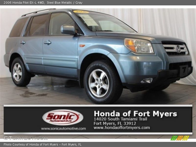 Steel Blue Metallic / Gray 2006 Honda Pilot EX-L 4WD