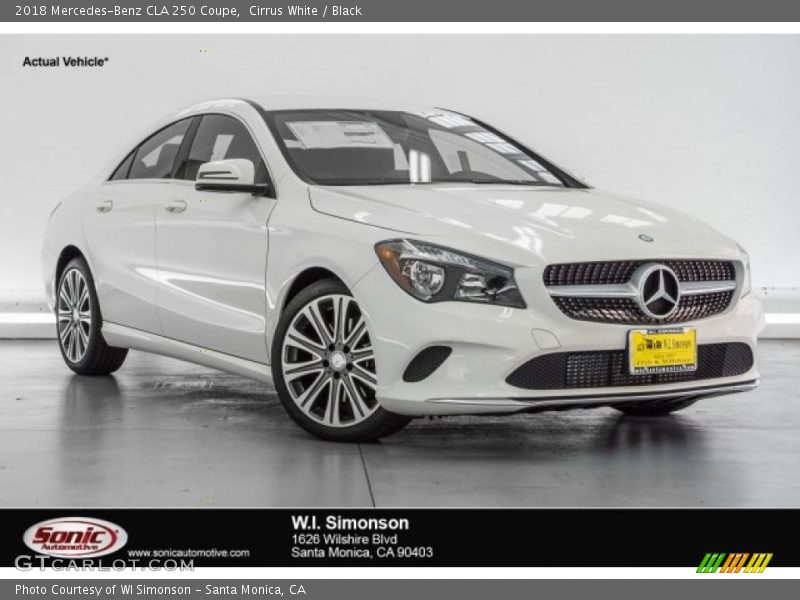 Cirrus White / Black 2018 Mercedes-Benz CLA 250 Coupe