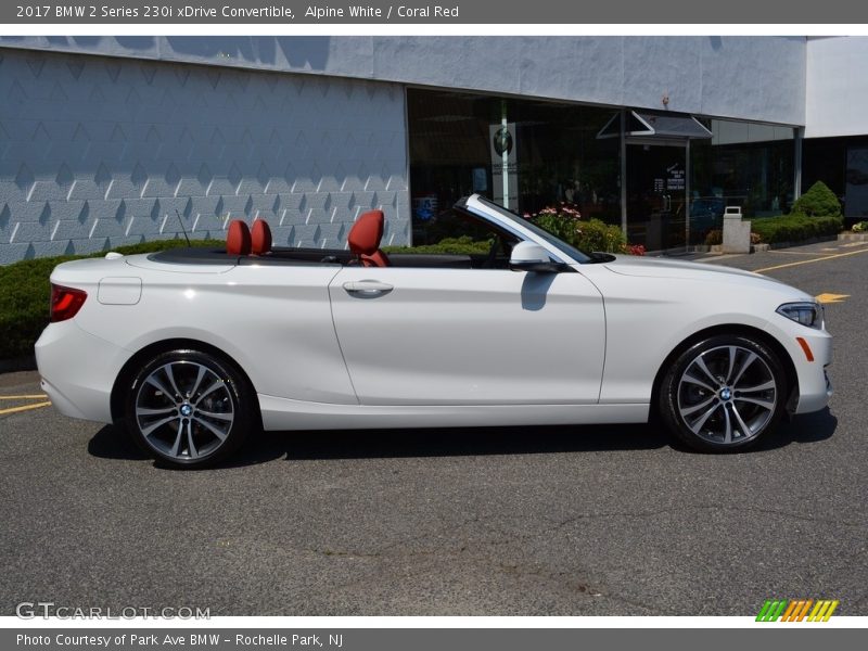 Alpine White / Coral Red 2017 BMW 2 Series 230i xDrive Convertible