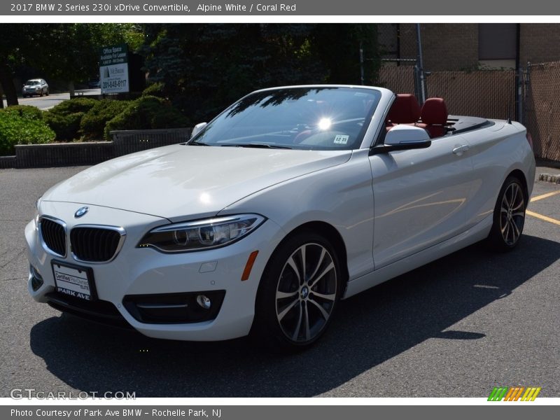 Alpine White / Coral Red 2017 BMW 2 Series 230i xDrive Convertible