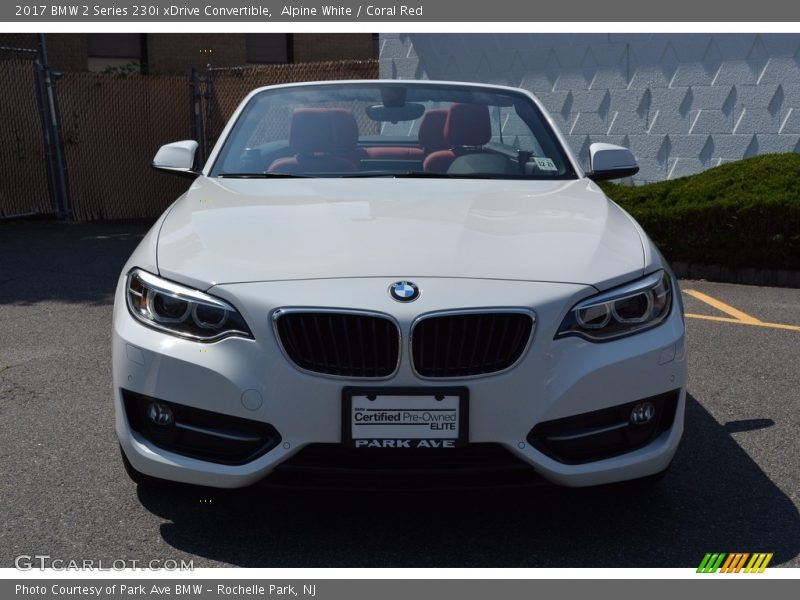Alpine White / Coral Red 2017 BMW 2 Series 230i xDrive Convertible