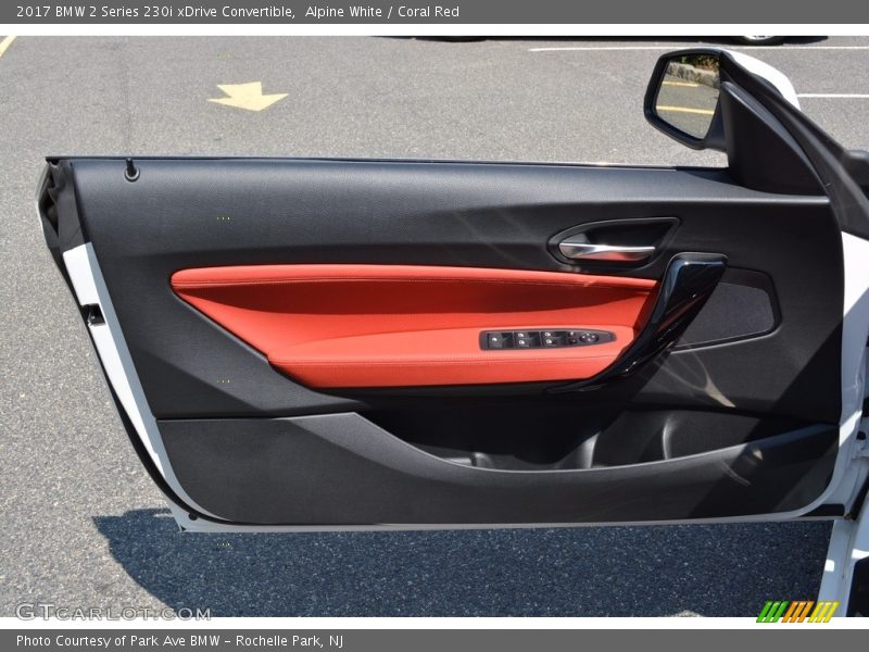Alpine White / Coral Red 2017 BMW 2 Series 230i xDrive Convertible