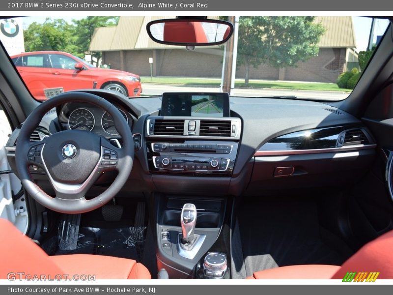 Alpine White / Coral Red 2017 BMW 2 Series 230i xDrive Convertible