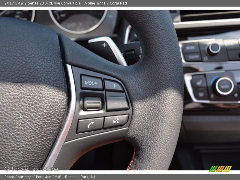 Alpine White / Coral Red 2017 BMW 2 Series 230i xDrive Convertible