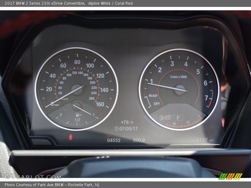 Alpine White / Coral Red 2017 BMW 2 Series 230i xDrive Convertible