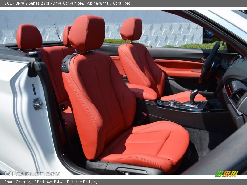 Alpine White / Coral Red 2017 BMW 2 Series 230i xDrive Convertible