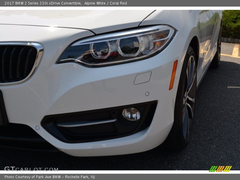 Alpine White / Coral Red 2017 BMW 2 Series 230i xDrive Convertible