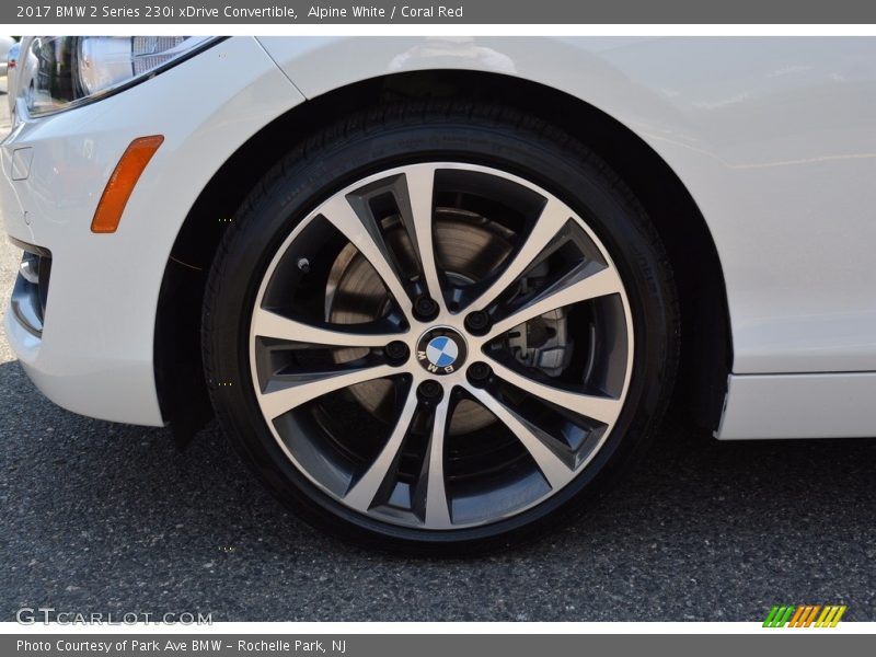 Alpine White / Coral Red 2017 BMW 2 Series 230i xDrive Convertible