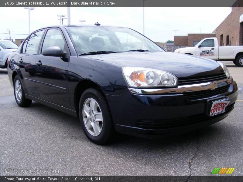 Dark Blue Metallic / Gray 2005 Chevrolet Malibu LS V6 Sedan