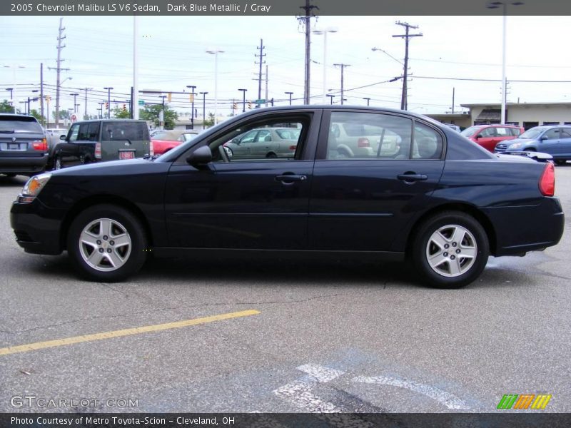 Dark Blue Metallic / Gray 2005 Chevrolet Malibu LS V6 Sedan