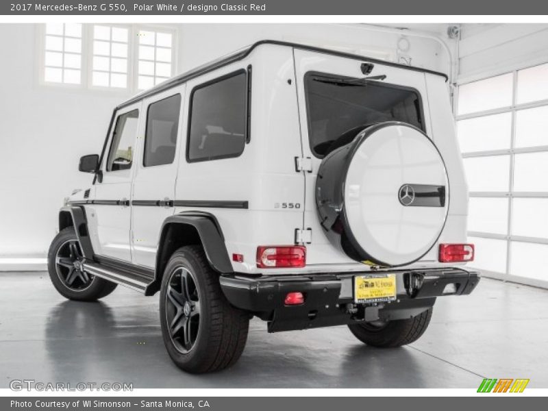 Polar White / designo Classic Red 2017 Mercedes-Benz G 550