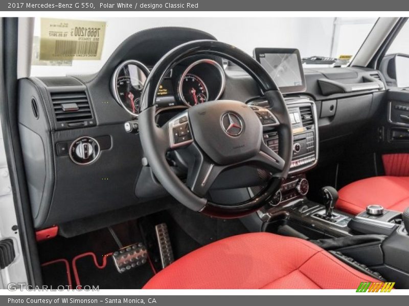 Polar White / designo Classic Red 2017 Mercedes-Benz G 550