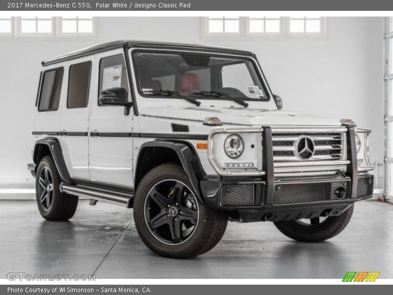 Polar White / designo Classic Red 2017 Mercedes-Benz G 550