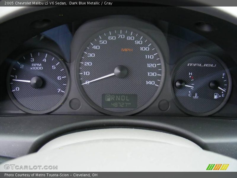 Dark Blue Metallic / Gray 2005 Chevrolet Malibu LS V6 Sedan