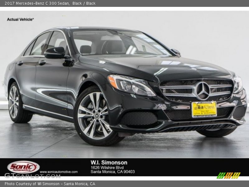 Black / Black 2017 Mercedes-Benz C 300 Sedan