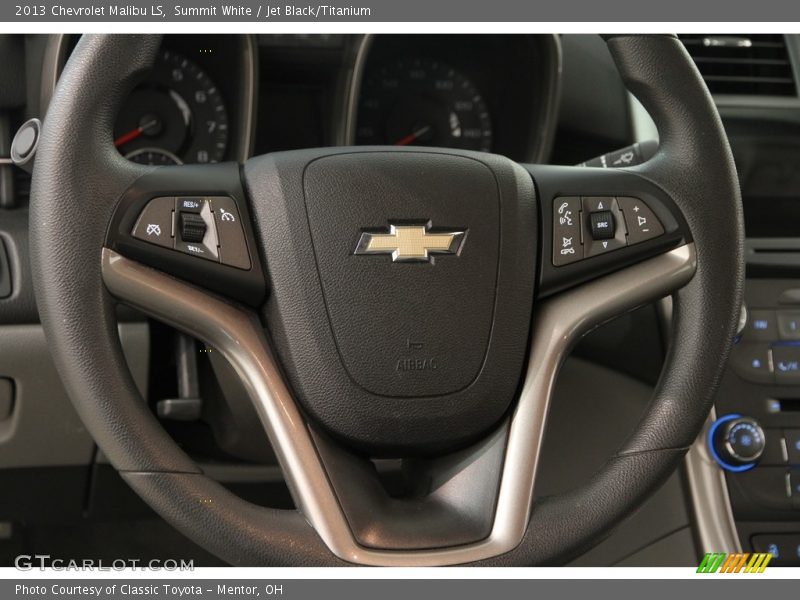 Summit White / Jet Black/Titanium 2013 Chevrolet Malibu LS