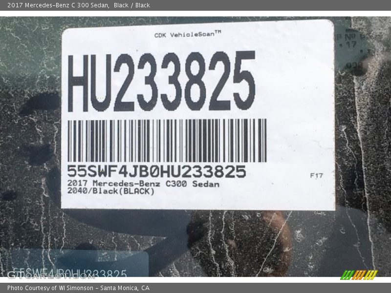 Black / Black 2017 Mercedes-Benz C 300 Sedan