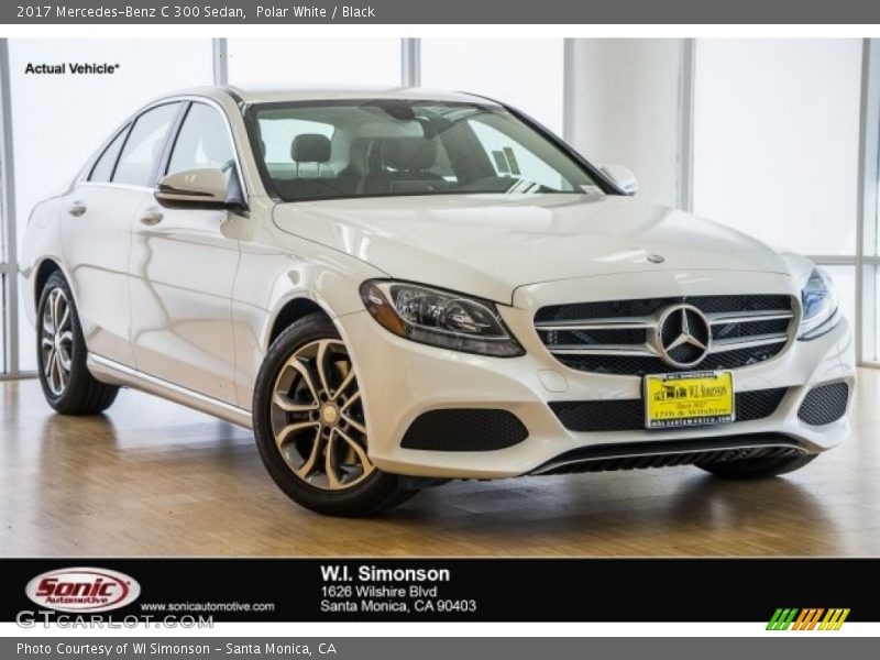 Polar White / Black 2017 Mercedes-Benz C 300 Sedan