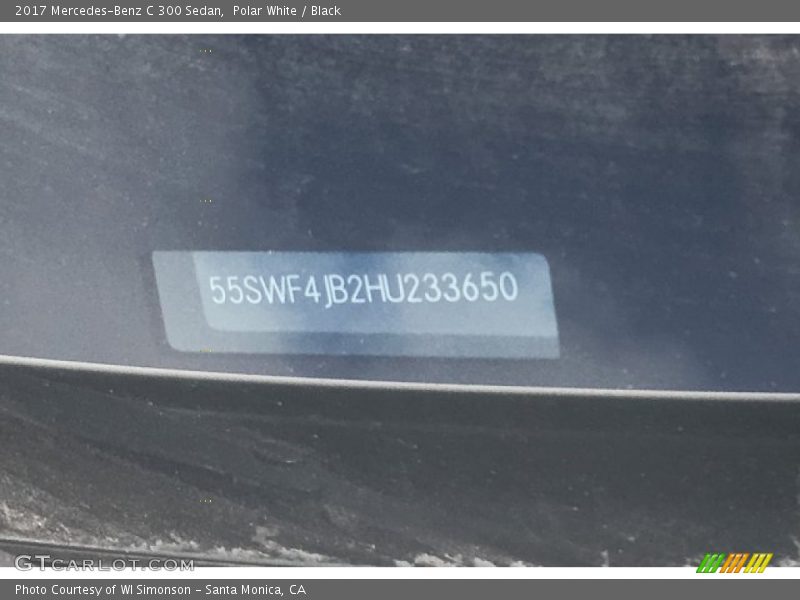 Polar White / Black 2017 Mercedes-Benz C 300 Sedan