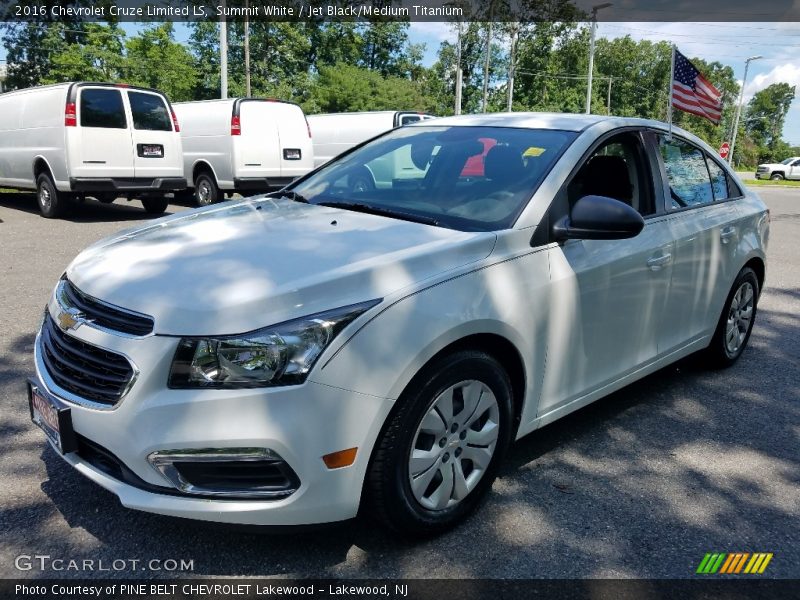 Summit White / Jet Black/Medium Titanium 2016 Chevrolet Cruze Limited LS