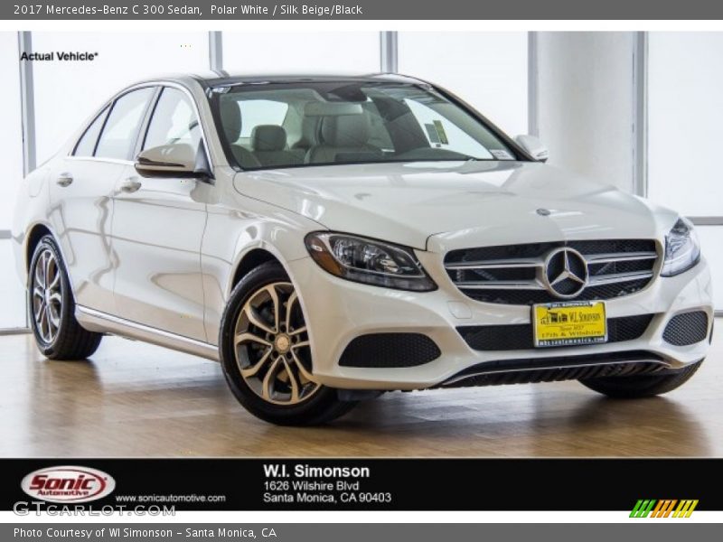 Polar White / Silk Beige/Black 2017 Mercedes-Benz C 300 Sedan