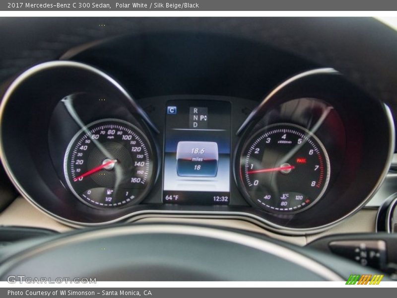 Polar White / Silk Beige/Black 2017 Mercedes-Benz C 300 Sedan