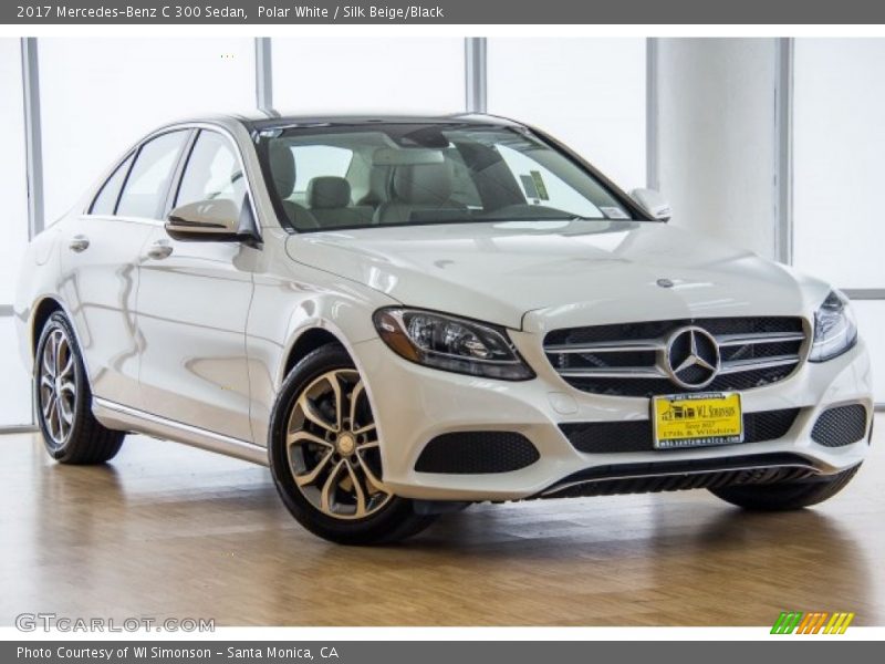 Polar White / Silk Beige/Black 2017 Mercedes-Benz C 300 Sedan