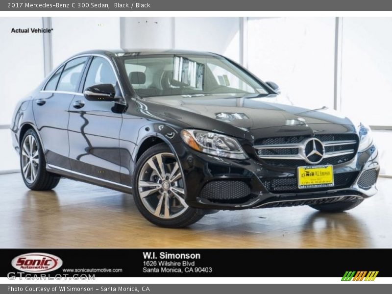 Black / Black 2017 Mercedes-Benz C 300 Sedan