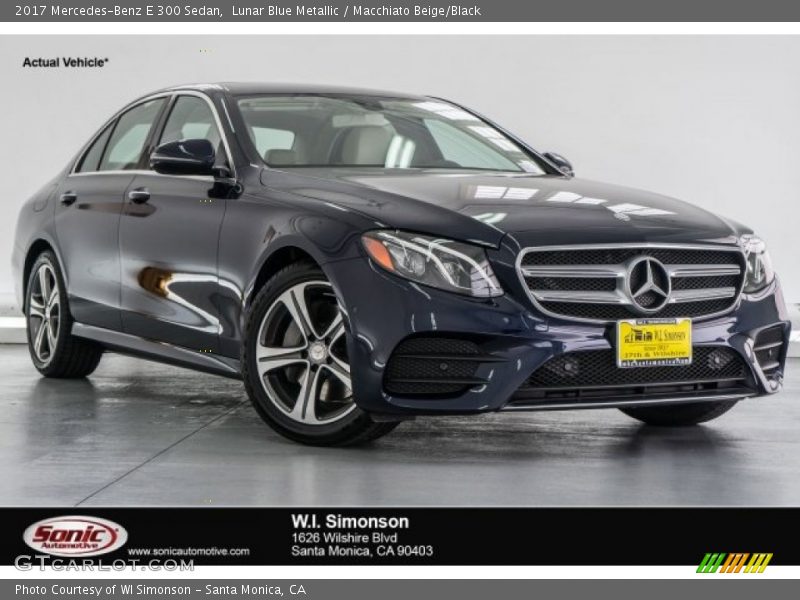 Lunar Blue Metallic / Macchiato Beige/Black 2017 Mercedes-Benz E 300 Sedan