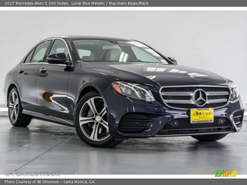 Lunar Blue Metallic / Macchiato Beige/Black 2017 Mercedes-Benz E 300 Sedan