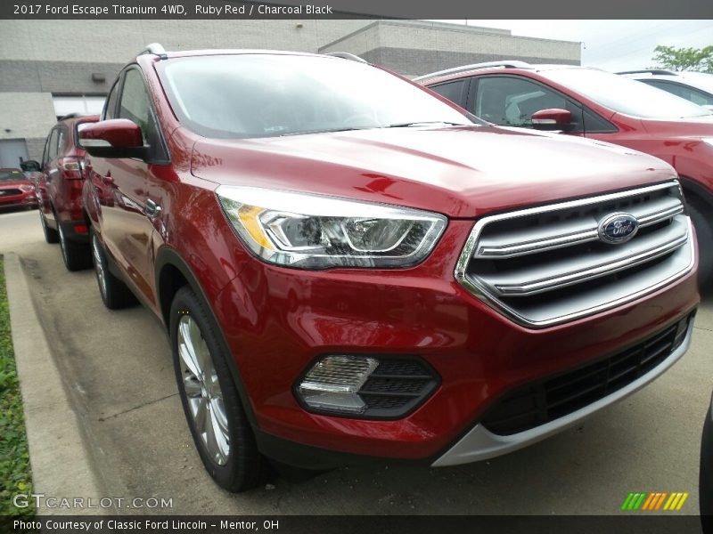 Ruby Red / Charcoal Black 2017 Ford Escape Titanium 4WD