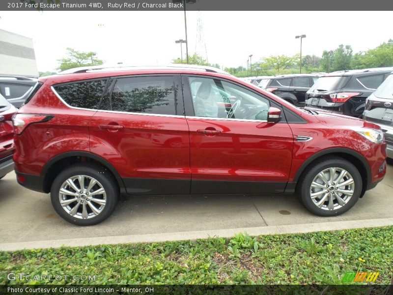 Ruby Red / Charcoal Black 2017 Ford Escape Titanium 4WD