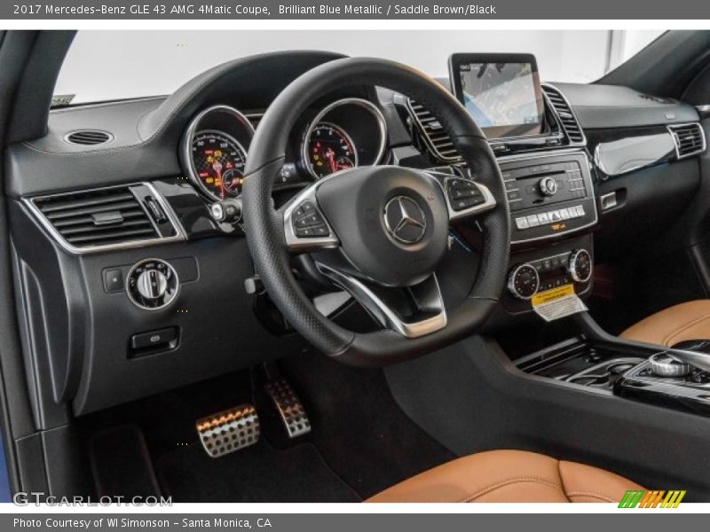 Brilliant Blue Metallic / Saddle Brown/Black 2017 Mercedes-Benz GLE 43 AMG 4Matic Coupe