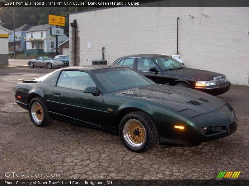 Dark Green Metallic / Camel 1991 Pontiac Firebird Trans Am GTA Coupe