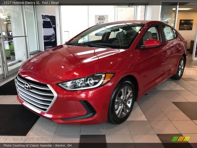 Red / Beige 2017 Hyundai Elantra SE