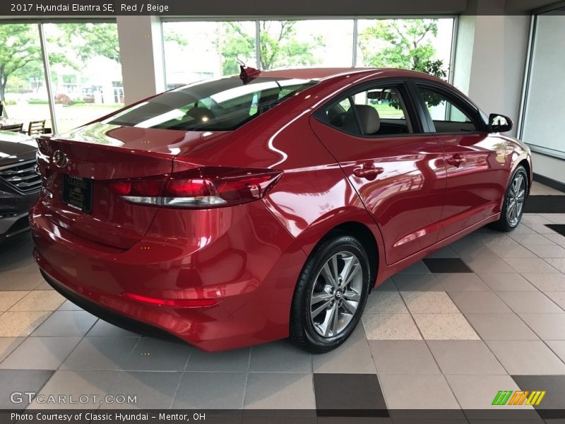 Red / Beige 2017 Hyundai Elantra SE