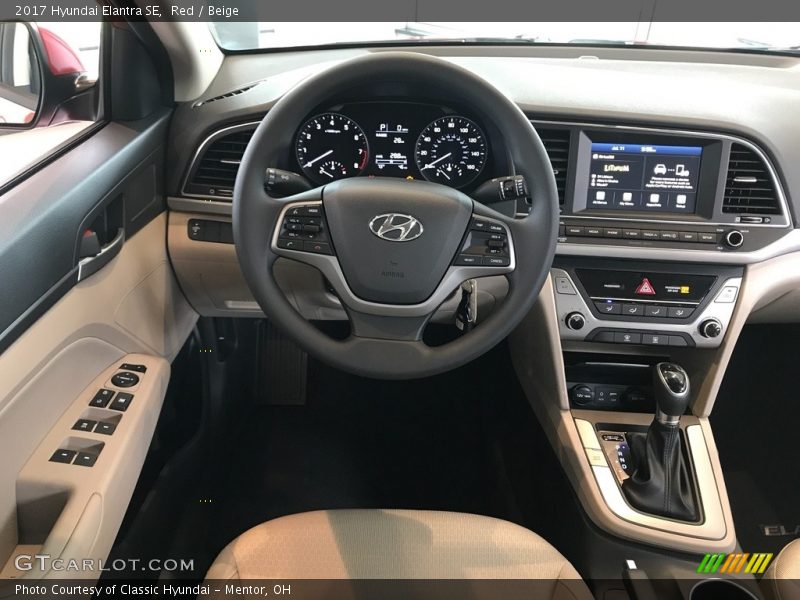 Red / Beige 2017 Hyundai Elantra SE