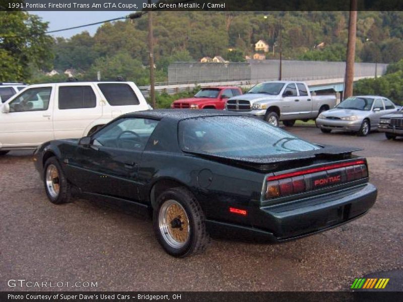 Dark Green Metallic / Camel 1991 Pontiac Firebird Trans Am GTA Coupe