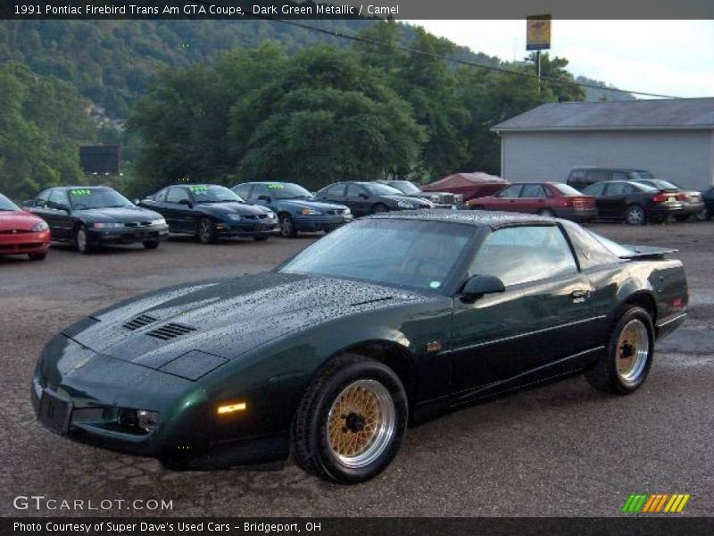 Dark Green Metallic / Camel 1991 Pontiac Firebird Trans Am GTA Coupe