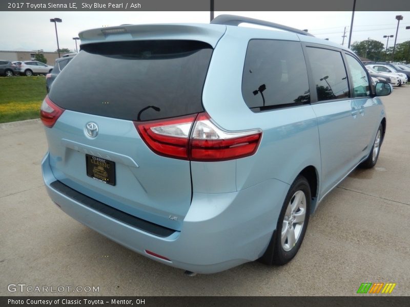 Sky Blue Pearl / Ash 2017 Toyota Sienna LE