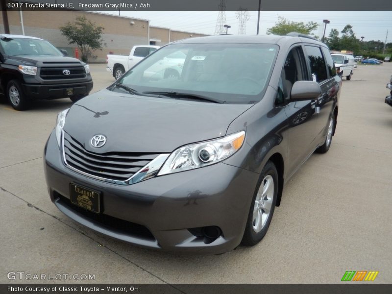 Predawn Gray Mica / Ash 2017 Toyota Sienna LE