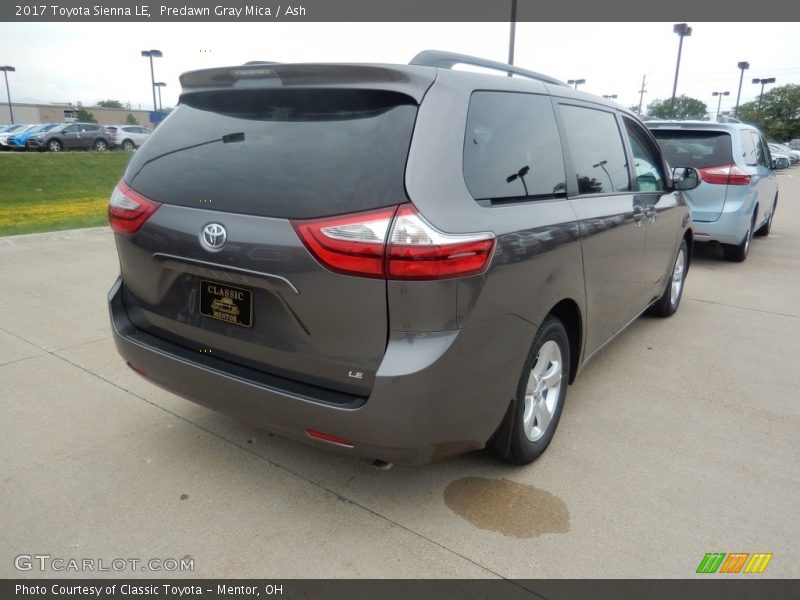 Predawn Gray Mica / Ash 2017 Toyota Sienna LE