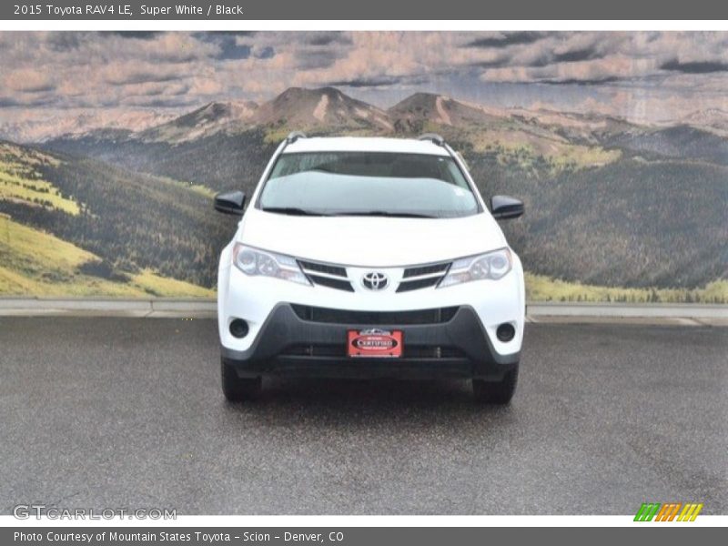 Super White / Black 2015 Toyota RAV4 LE